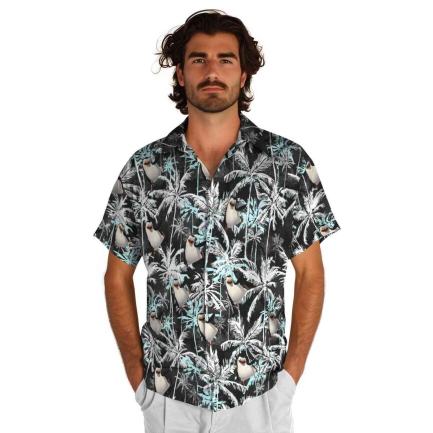 Penguin Palm Themed Hawaiian Shirt New Arrival