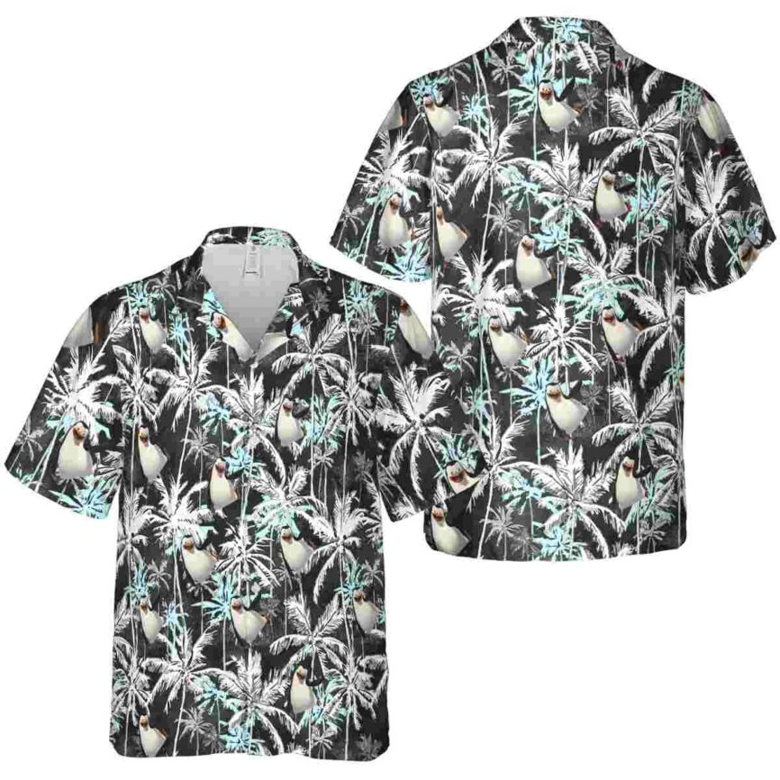 Penguin Palm Themed Hawaiian Shirt Premium grade