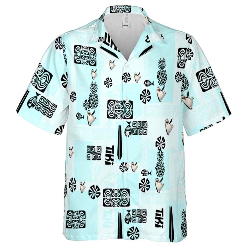 Penguin Tiki Motifs Hawaiian Shirt Fashion forward