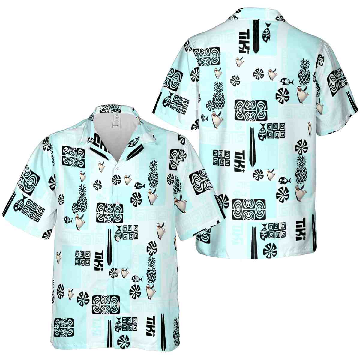 Penguin Tiki Motifs Hawaiian Shirt Premium grade Penguin Tiki Motifs Hawaiian Shirt Premium grade