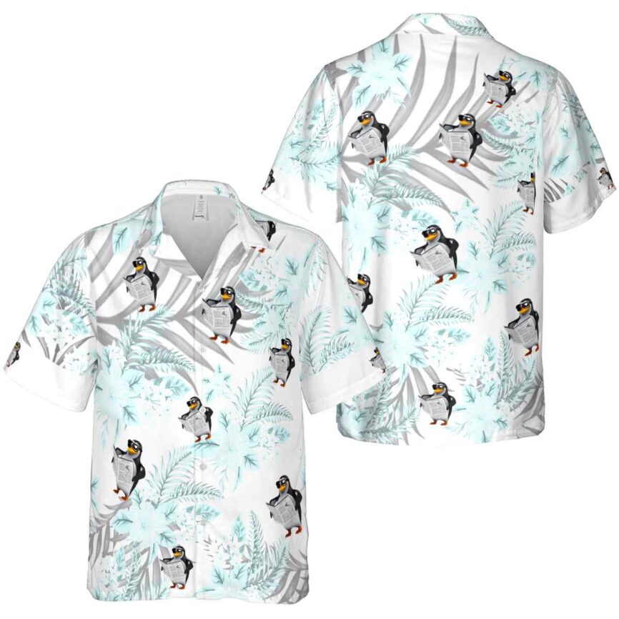 Penguin Tropical Blossom Hawaiian Shirt Premium grade