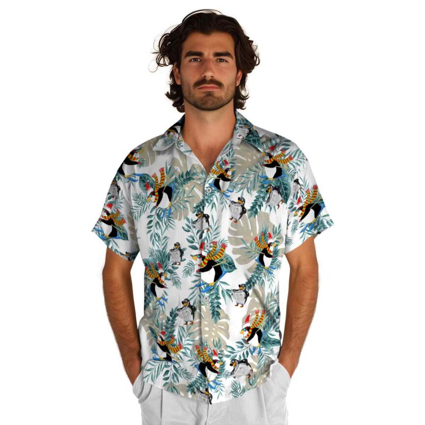 Penguin Tropical Fronds Hawaiian Shirt New Arrival