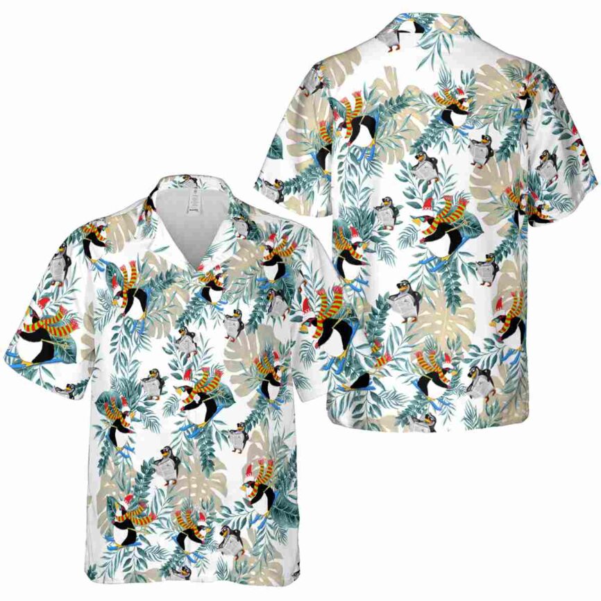 Penguin Tropical Fronds Hawaiian Shirt Premium grade