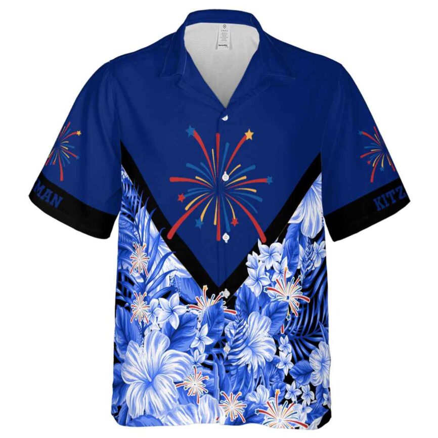 Personalized 4th Of July Bold Floral Number Hawaiian Shirt Fashion forward