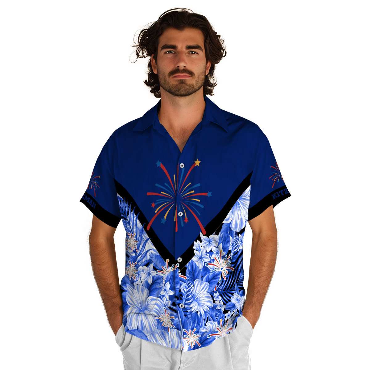 Personalized 4th Of July Bold Floral Number Hawaiian Shirt New Arrival Personalized 4th Of July Bold Floral Number Hawaiian Shirt New Arrival