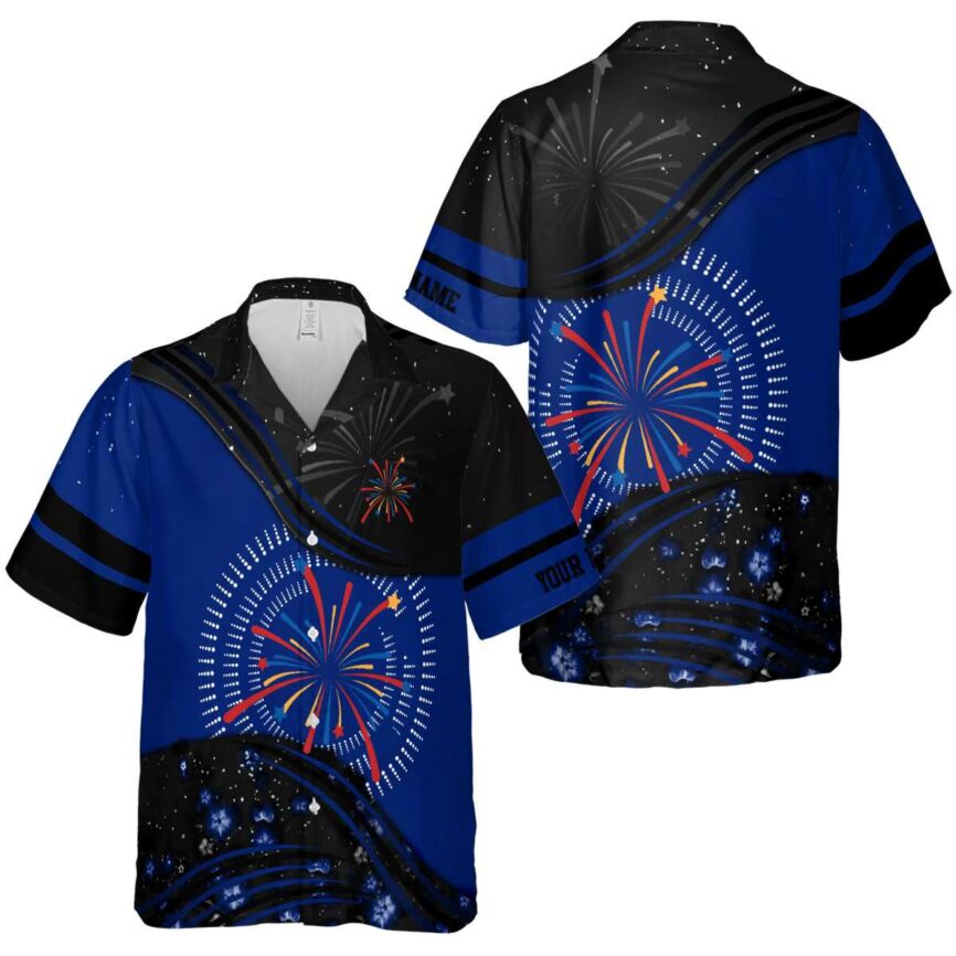 Personalized 4th Of July Dynamic Swirl Hawaiian Shirt Premium grade