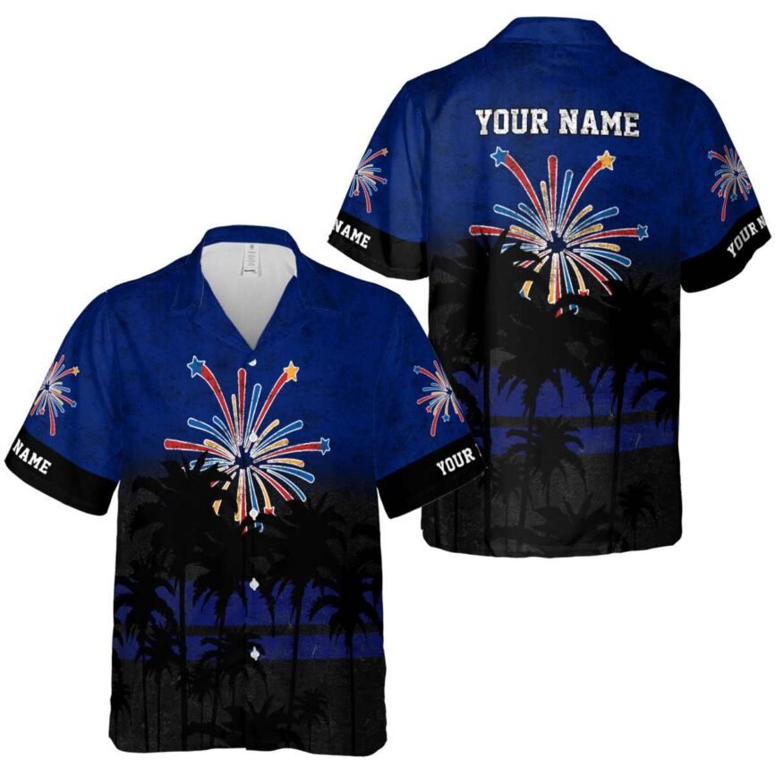 Personalized 4th Of July Sunset Gradient Hawaiian Shirt Premium grade