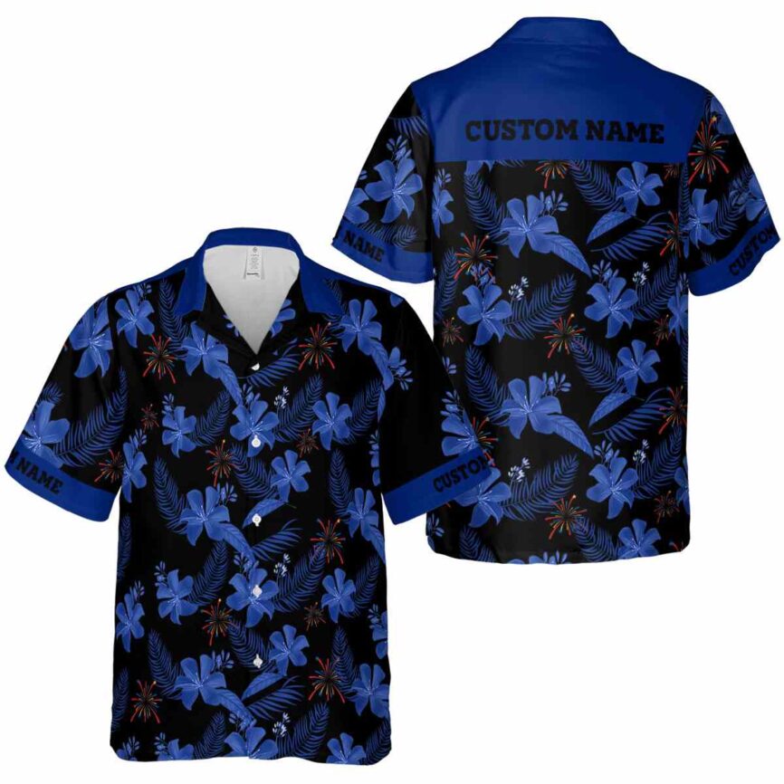 Personalized 4th Of July Tropical Flower Hawaiian Shirt Premium grade