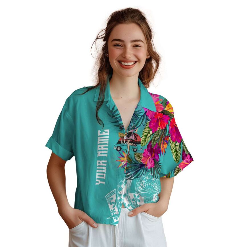 Personalized 50s Polynesian Flowers Hawaiian Shirt Top rated