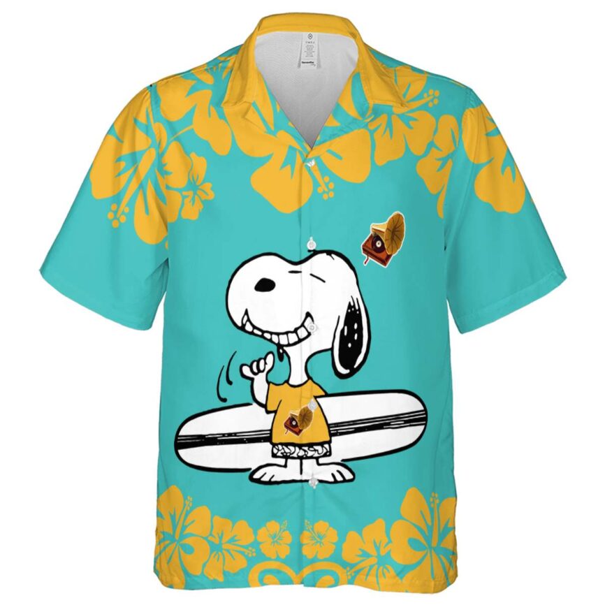 Personalized 50s Surfing Snoopy Hawaiian Shirt Fashion forward