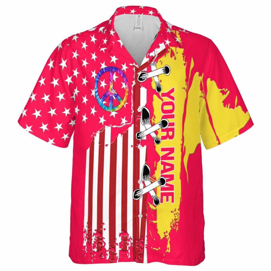 Personalized 60s Flag Stitches Hawaiian Shirt Fashion forward