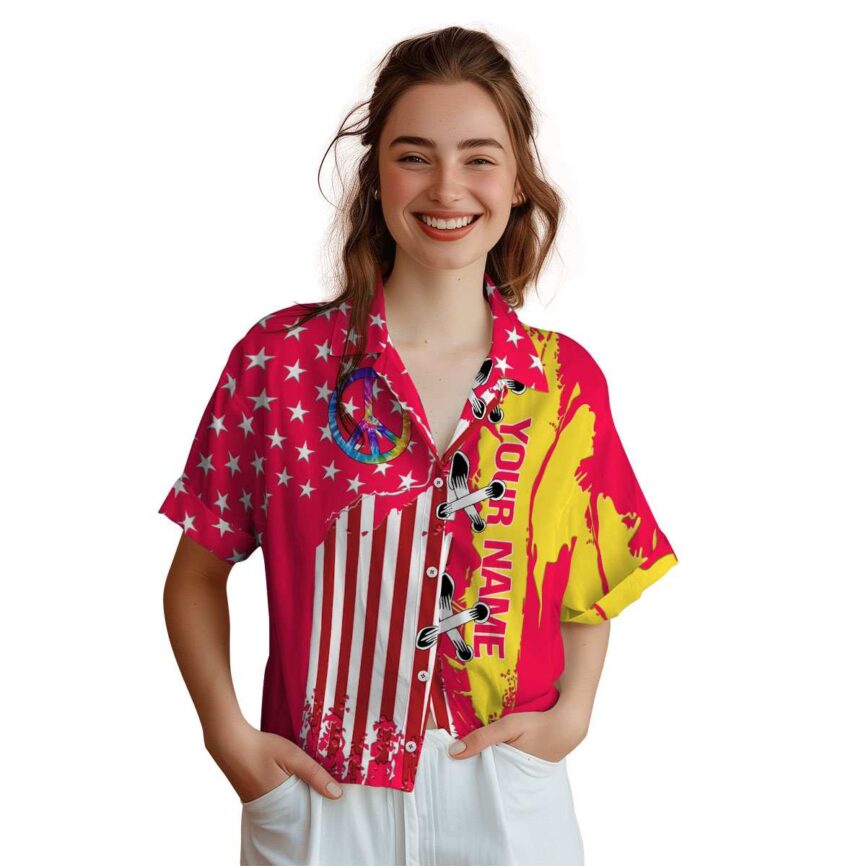 Personalized 60s Flag Stitches Hawaiian Shirt Top rated