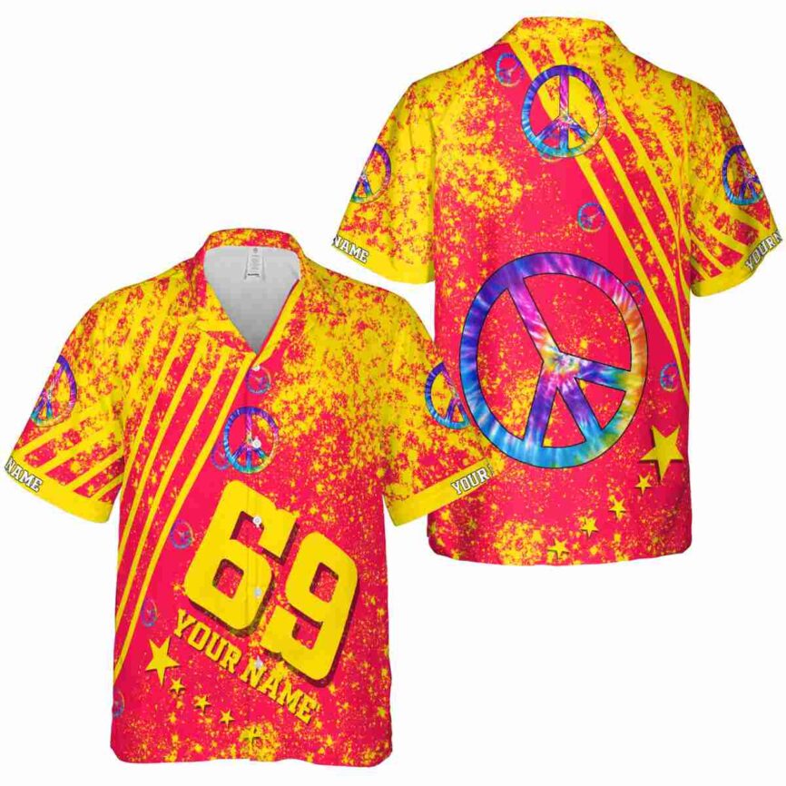 Personalized 60s Stripe Burst Hawaiian Shirt Premium grade