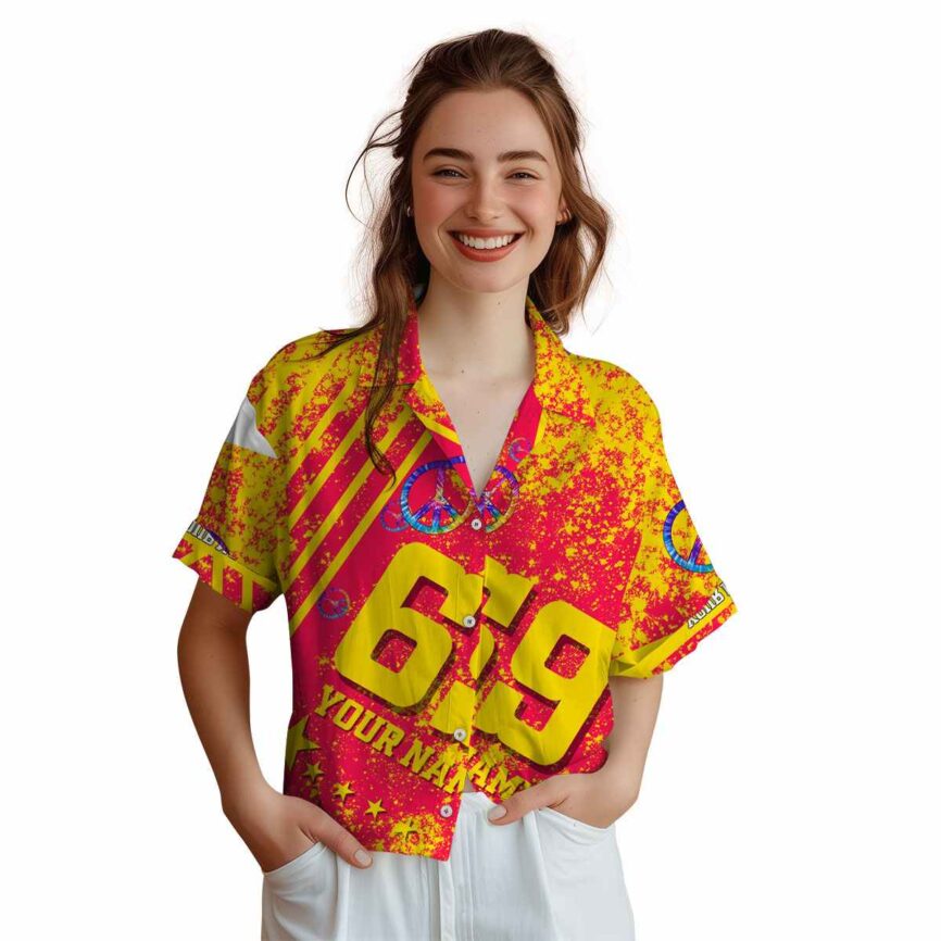 Personalized 60s Stripe Burst Hawaiian Shirt Top rated