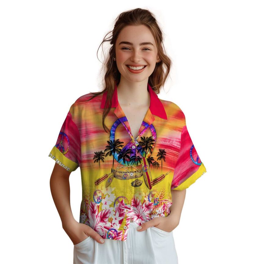 Personalized 60s Sunset Beach Canoe Hawaiian Shirt Top rated