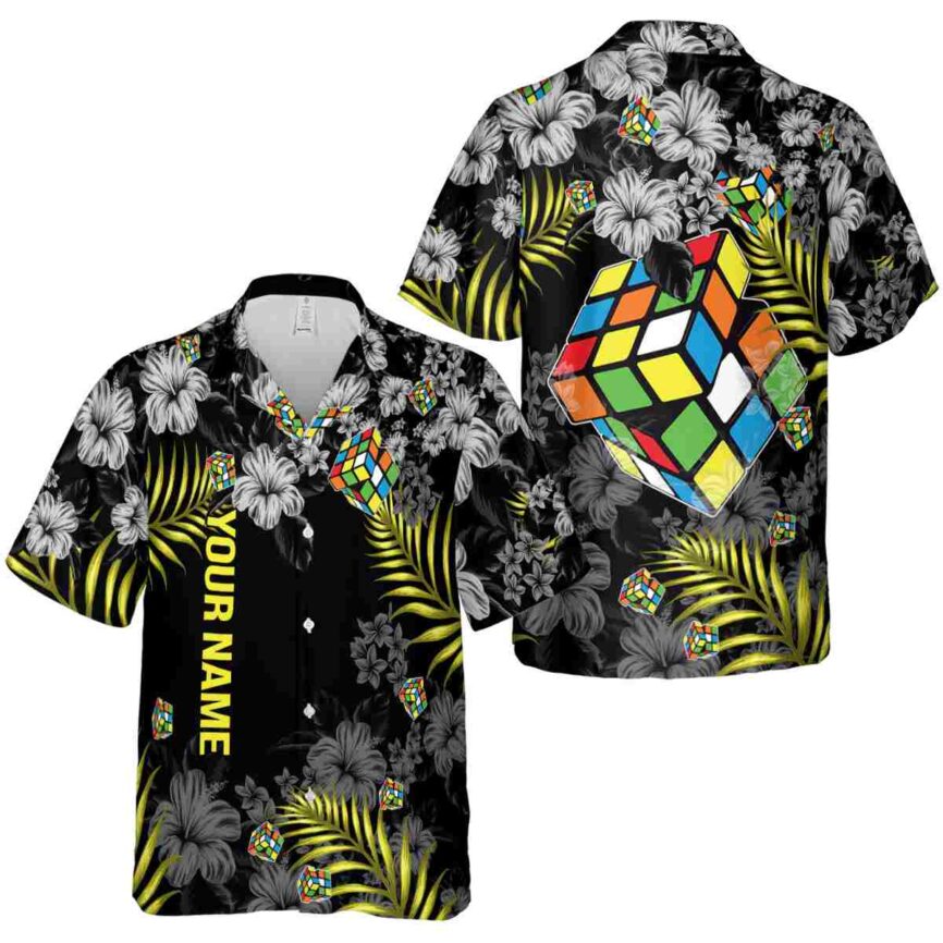 Personalized 80s Hibiscus Pattern Hawaiian Shirt Premium grade