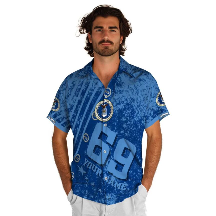 Personalized Air Force Stripe Burst Hawaiian Shirt New Arrival