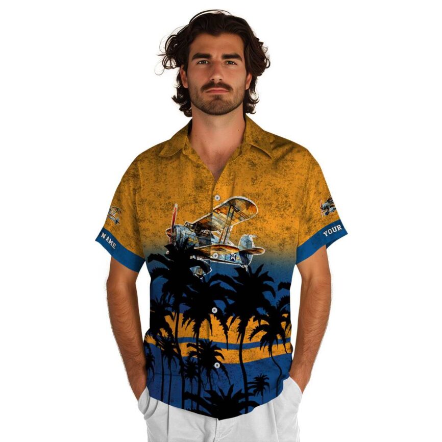 Personalized Airplane Sunset Gradient Hawaiian Shirt New Arrival