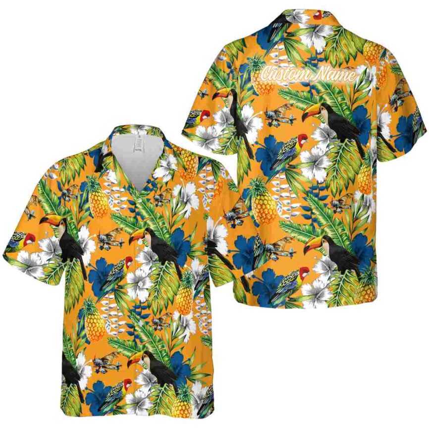 Personalized Airplane Toucan Bird Hawaiian Shirt Premium grade