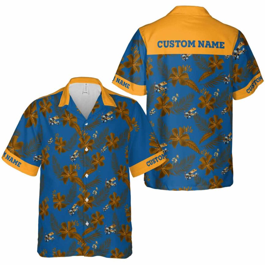 Personalized Airplane Tropical Flower Hawaiian Shirt Premium grade
