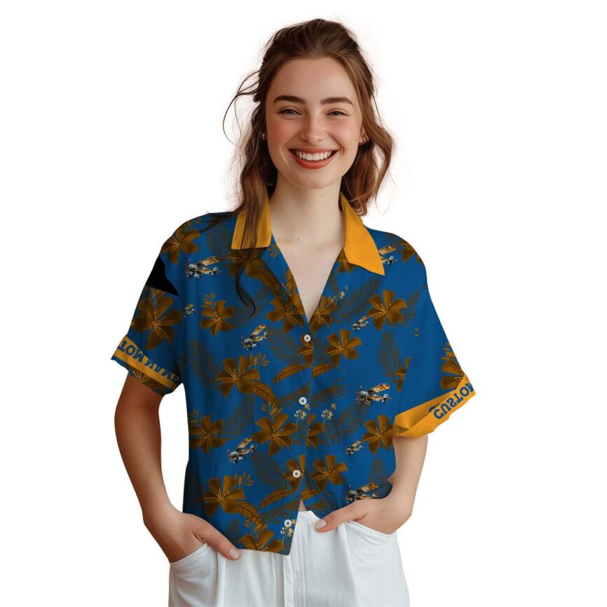 Personalized Airplane Tropical Flower Hawaiian Shirt Top rated