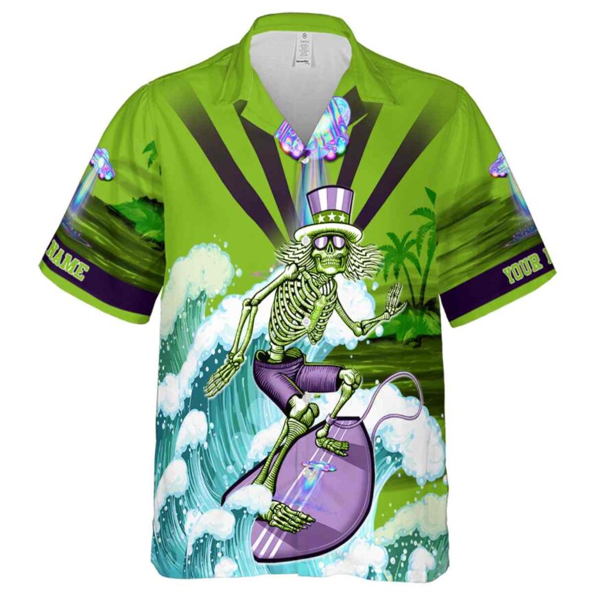 Personalized Alien Grateful Dead Motif Hawaiian Shirt Fashion forward