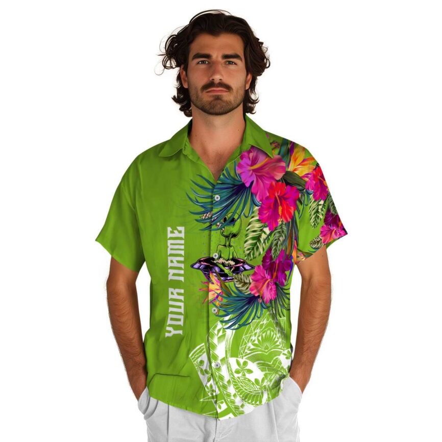 Personalized Alien Polynesian Flowers Hawaiian Shirt New Arrival