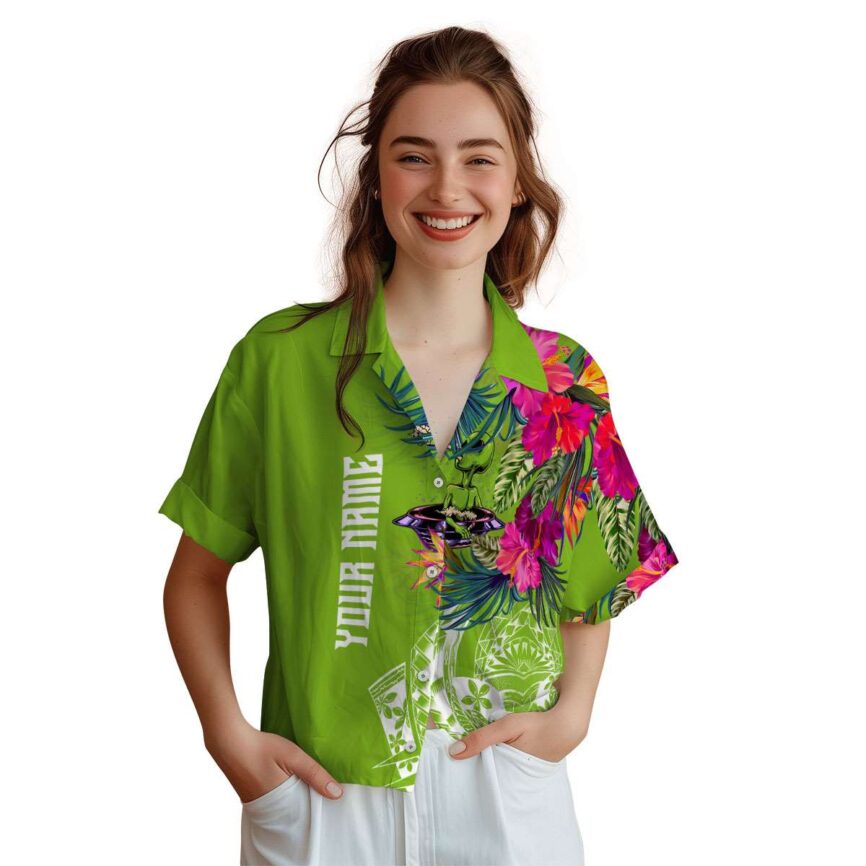 Personalized Alien Polynesian Flowers Hawaiian Shirt Top rated