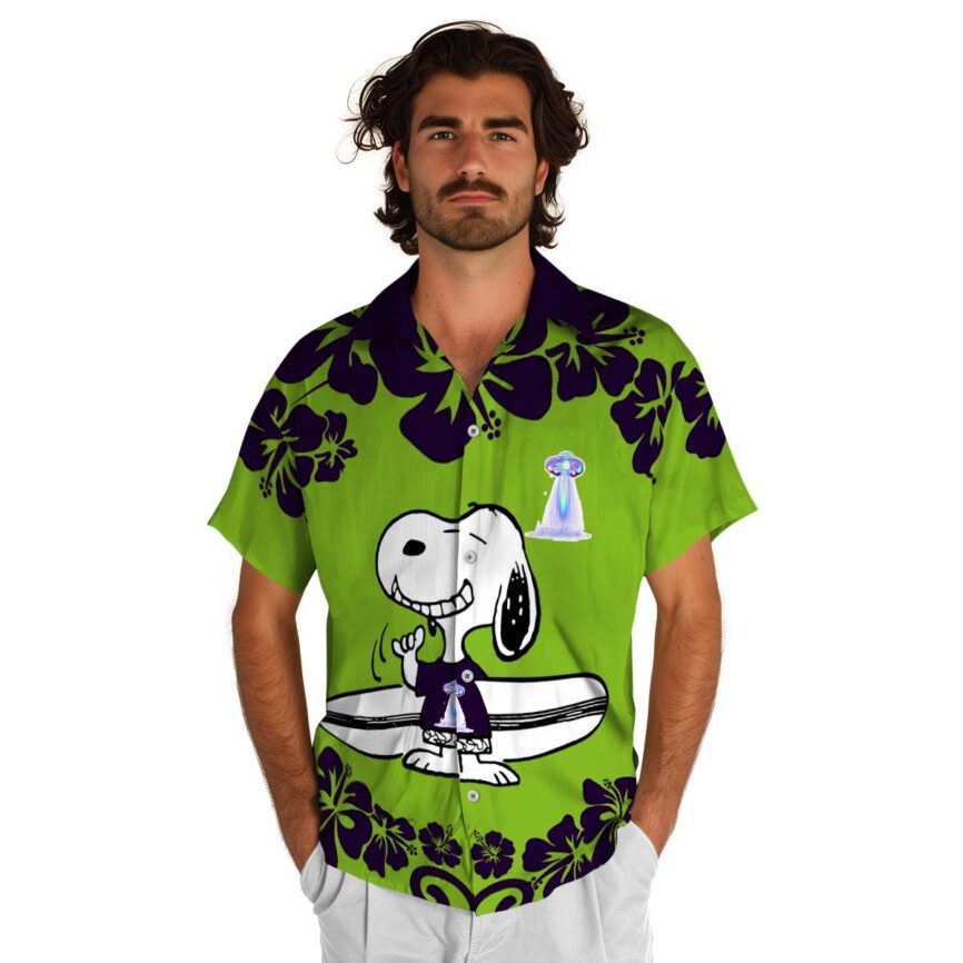 Personalized Alien Surfing Snoopy Hawaiian Shirt New Arrival