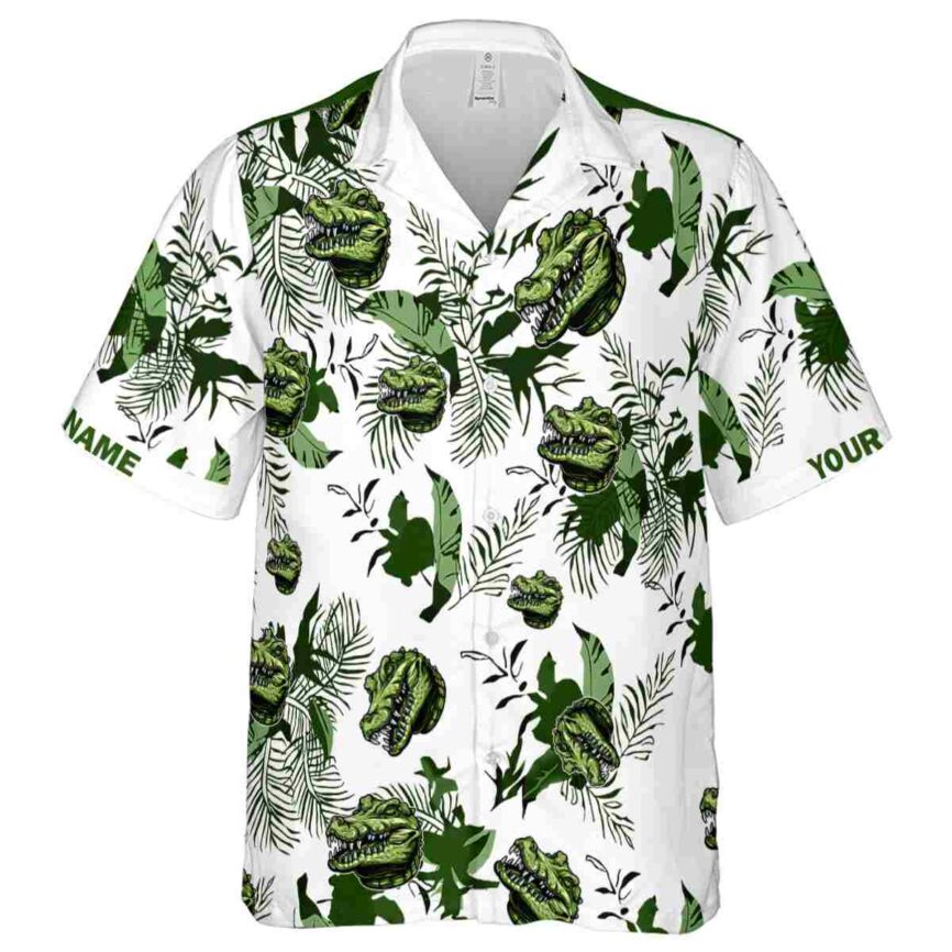 Personalized Alligator Leafy Accents Hawaiian Shirt Fashion forward