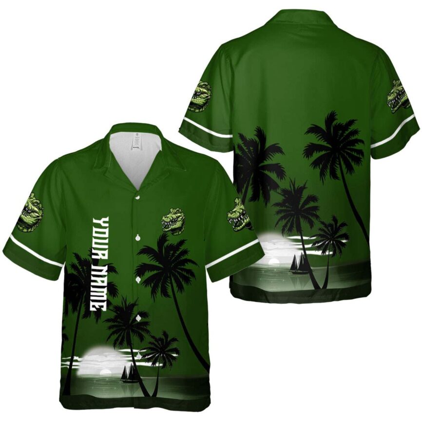 Personalized Alligator Ocean Sunset Hawaiian Shirt Premium grade