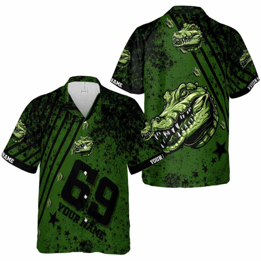 Personalized Alligator Stripe Burst Hawaiian Shirt Premium grade
