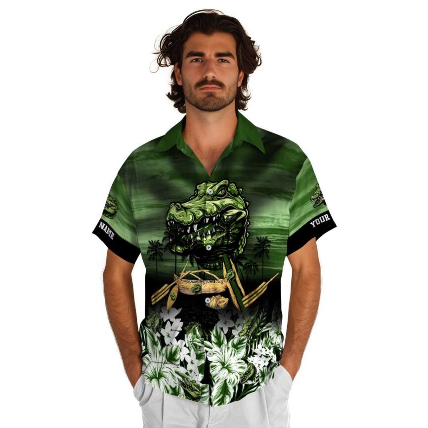 Personalized Alligator Sunset Beach Canoe Hawaiian Shirt New Arrival