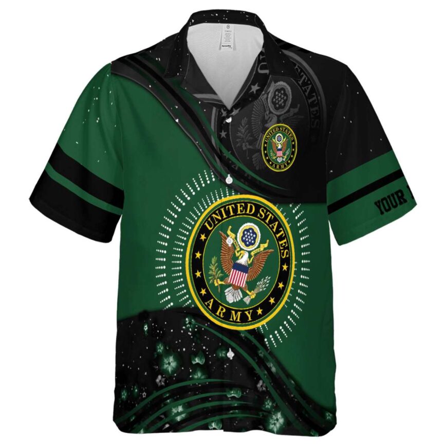 Personalized Army Dynamic Swirl Hawaiian Shirt Fashion forward