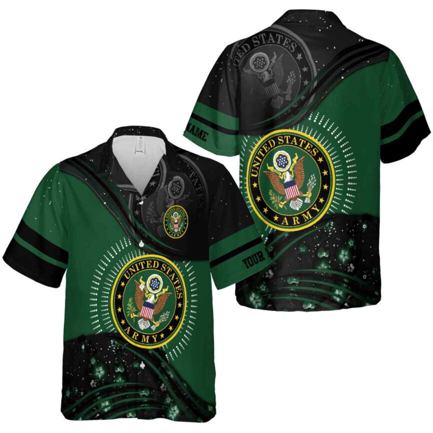Personalized Army Dynamic Swirl Hawaiian Shirt Premium grade