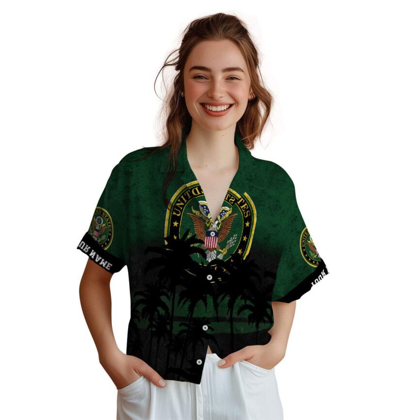 Personalized Army Sunset Gradient Hawaiian Shirt Top rated