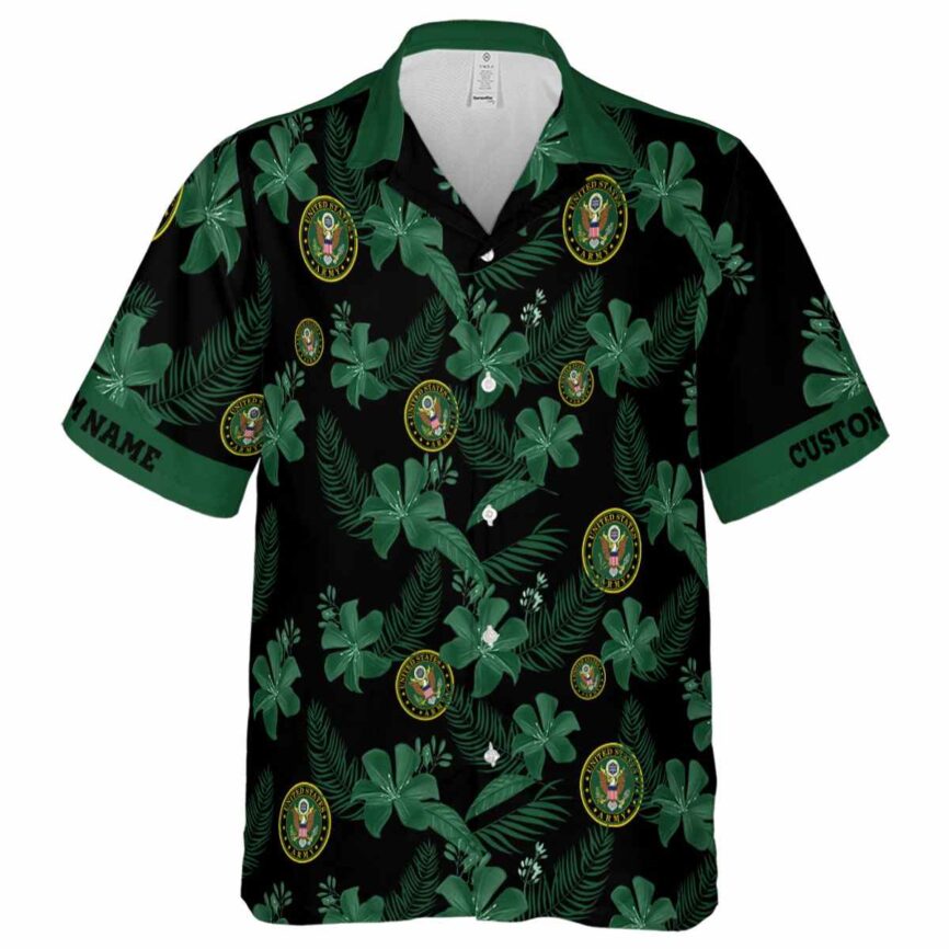 Personalized Army Tropical Flower Hawaiian Shirt Fashion forward