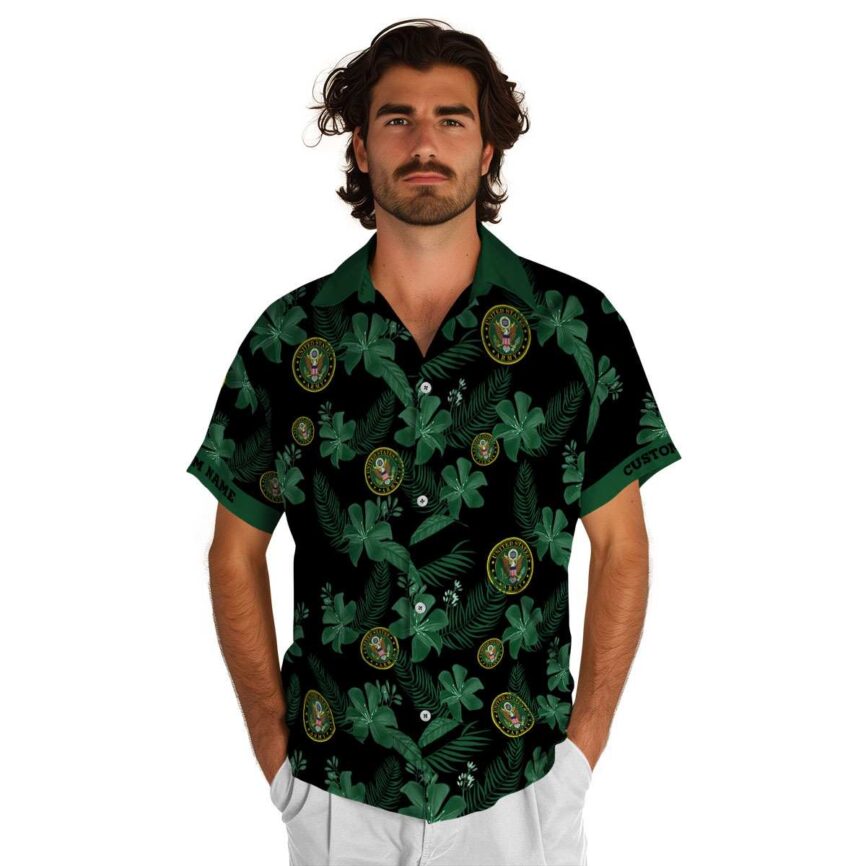 Personalized Army Tropical Flower Hawaiian Shirt New Arrival