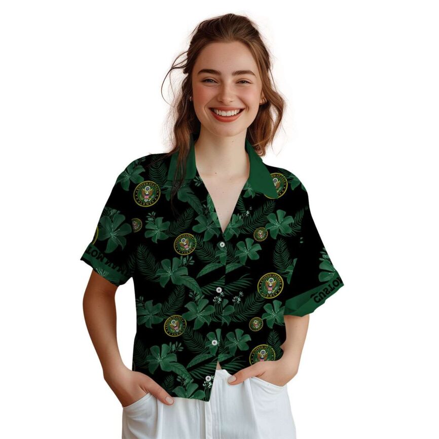 Personalized Army Tropical Flower Hawaiian Shirt Top rated