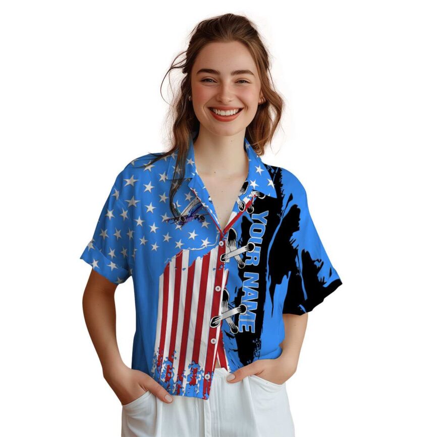 Personalized Aviation Flag Stitches Hawaiian Shirt Top rated