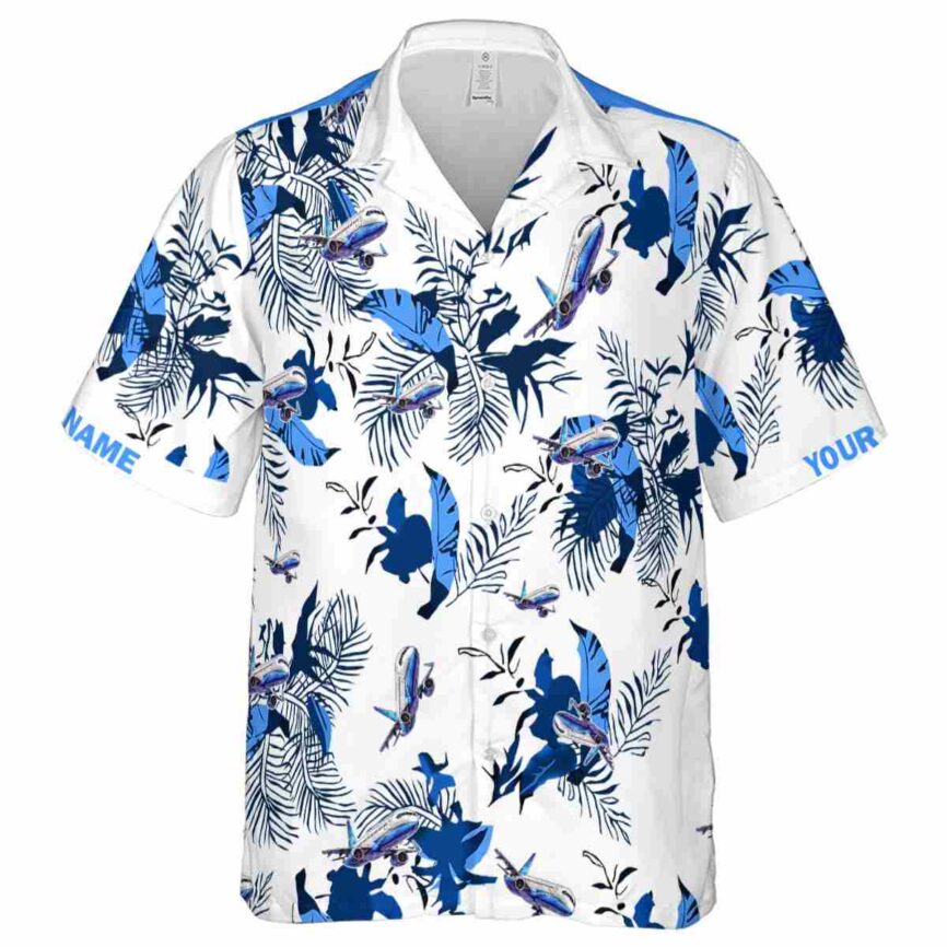 Personalized Aviation Leafy Accents Hawaiian Shirt Fashion forward