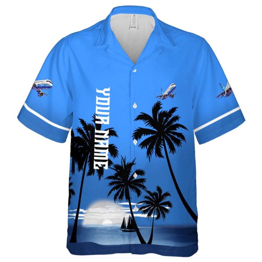 Personalized Aviation Ocean Sunset Hawaiian Shirt Fashion forward