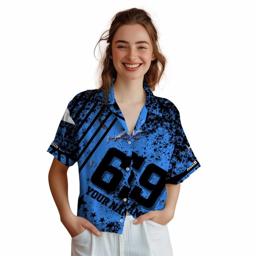 Personalized Aviation Stripe Burst Hawaiian Shirt Top rated