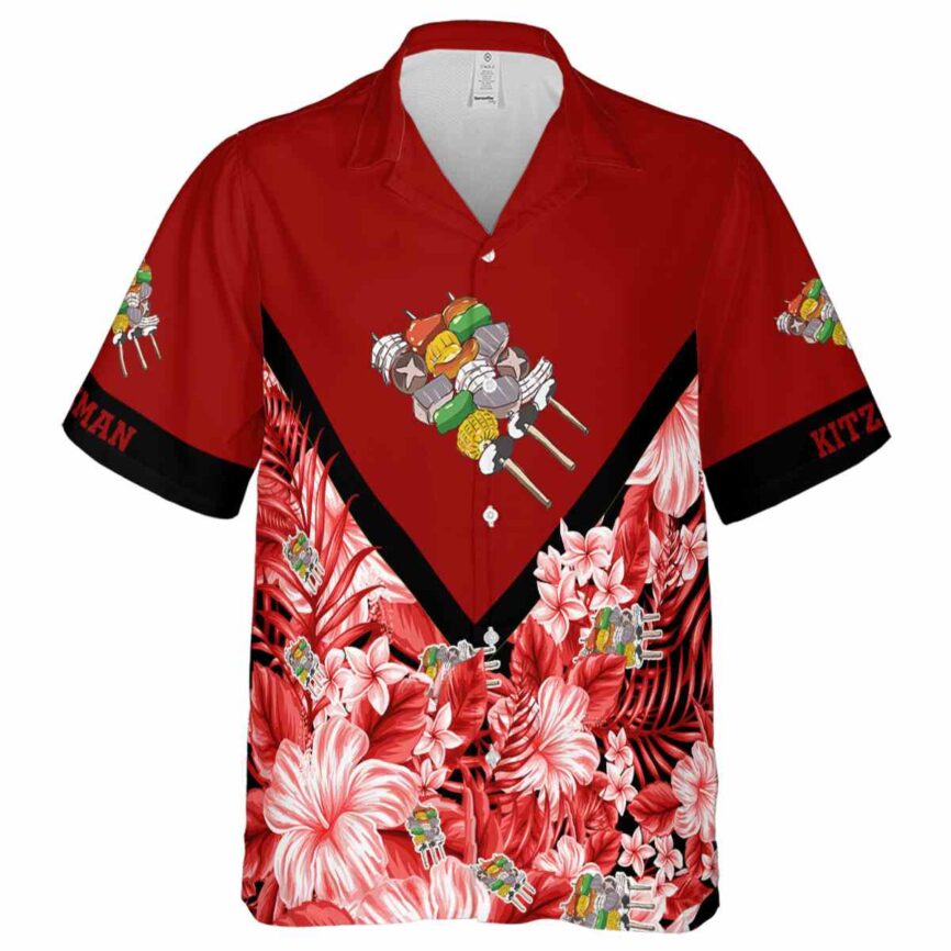 Personalized BBQ Bold Floral Number Hawaiian Shirt Fashion forward