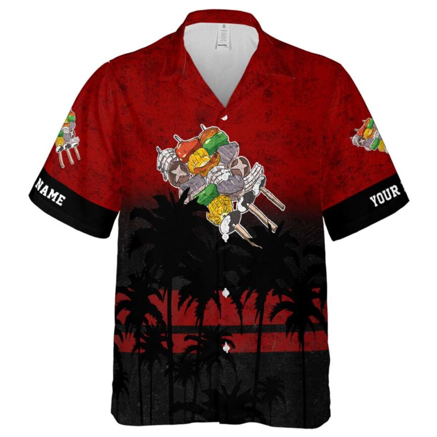 Personalized BBQ Sunset Gradient Hawaiian Shirt Fashion forward
