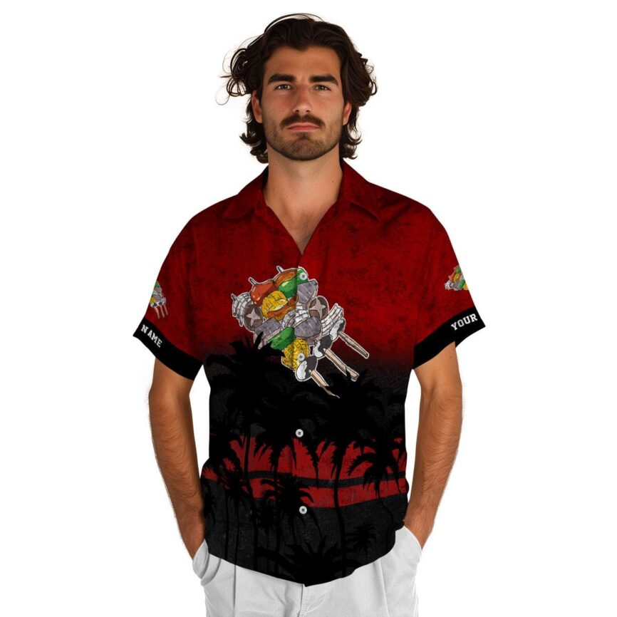 Personalized BBQ Sunset Gradient Hawaiian Shirt New Arrival