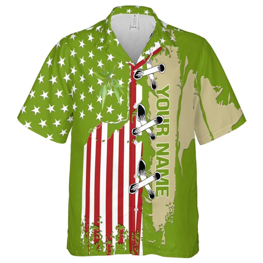 Personalized Bamboo Flag Stitches Hawaiian Shirt Fashion forward