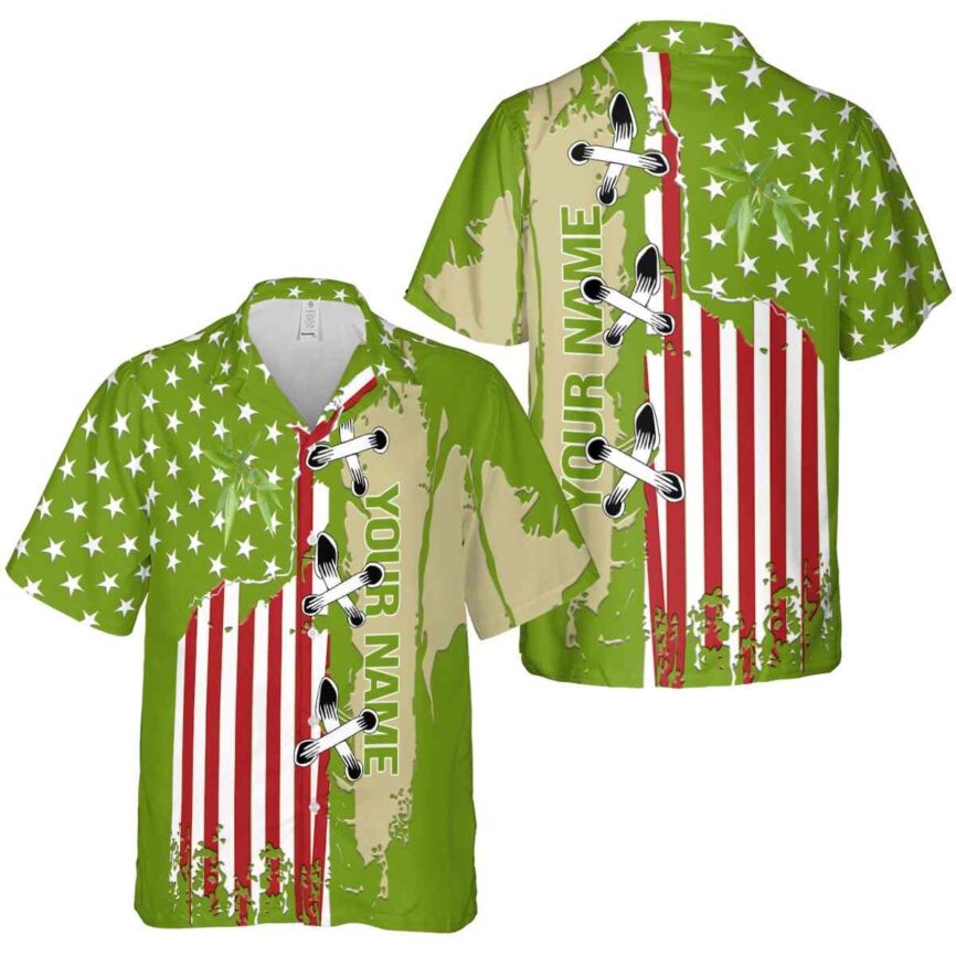 Personalized Bamboo Flag Stitches Hawaiian Shirt Premium grade
