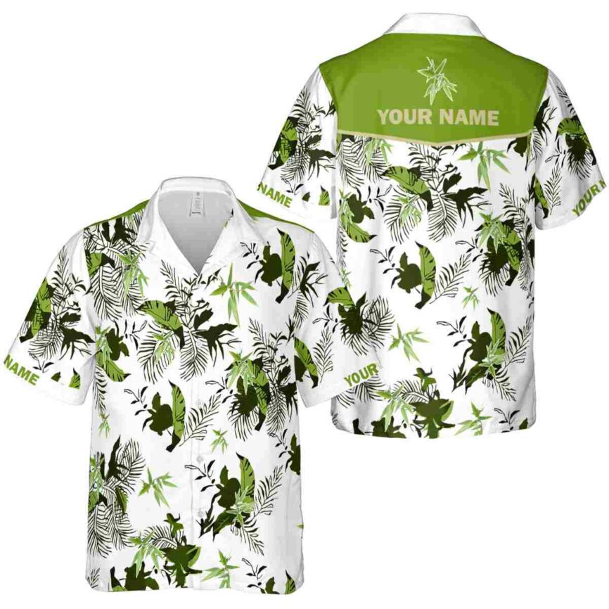 Personalized Bamboo Leafy Accents Hawaiian Shirt Premium grade
