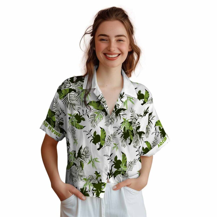 Personalized Bamboo Leafy Accents Hawaiian Shirt Top rated